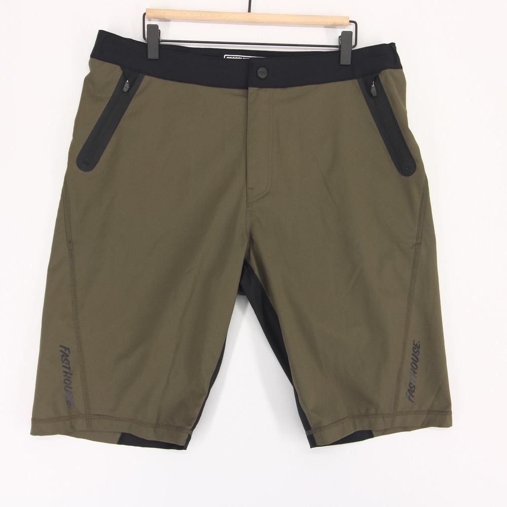 Fasthouse Crossline 2 Shorts Mens 36 Olive Green Mountain Bike MTB Cycling